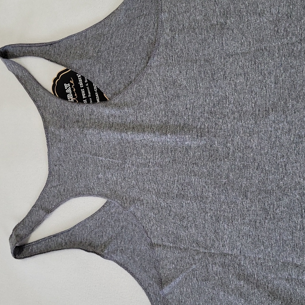 NEW Dallas Mavericks NBA Gameday Couture Womens Racerback Tank Heather Grey Medm - Picture 7 of 11